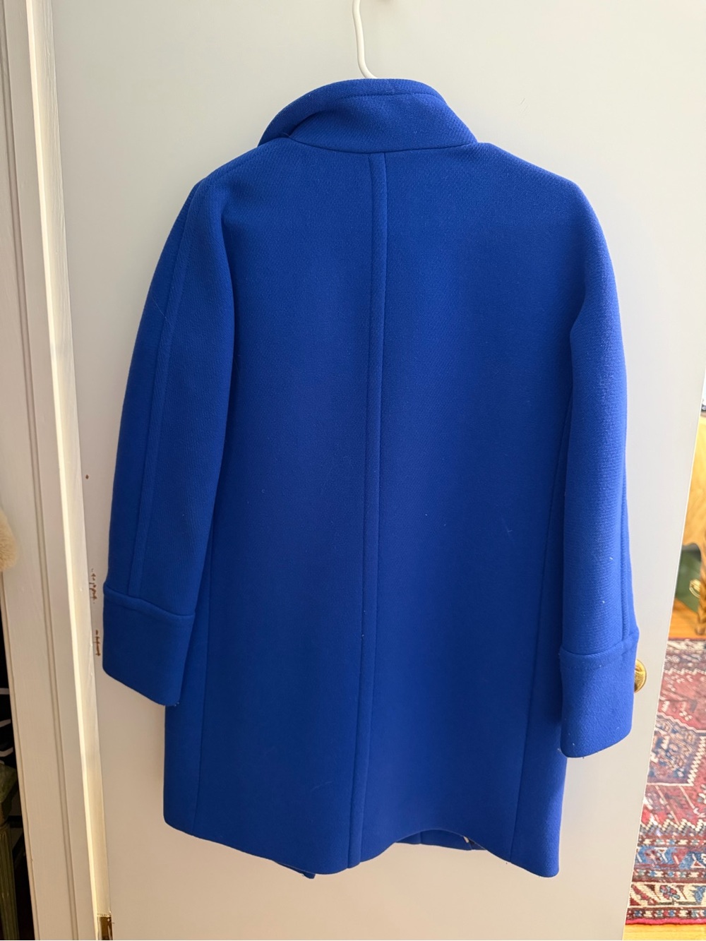 J. Crew Women’s Royal Blue Stadium Cloth Coat - Picture 5 of 5